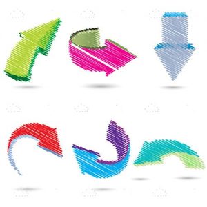 Sketchy vector arrows